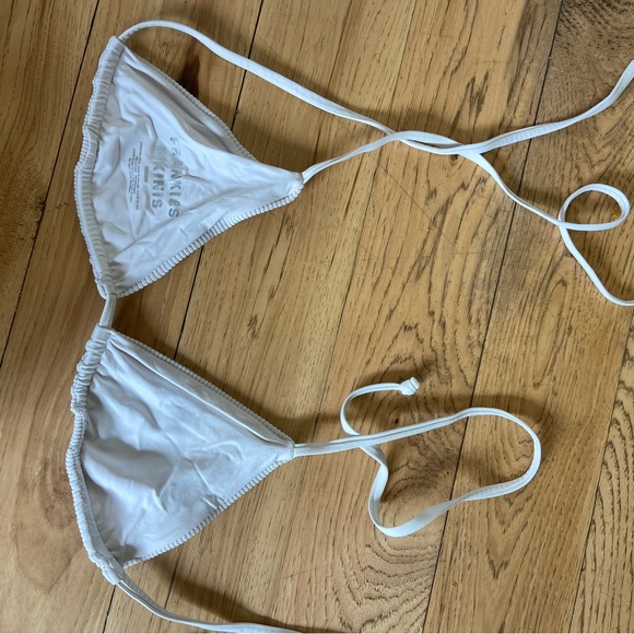 White Ribbed Bikini Top - Picture 2 of 3